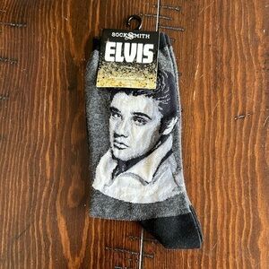 NWT Socksmith Elvis Presley Graphic Cotton Crew Socks